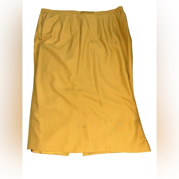 Antthony Golden Mustard Button-Front Blazer Jacket Skirt Suit Combo - Picture 3 of 10